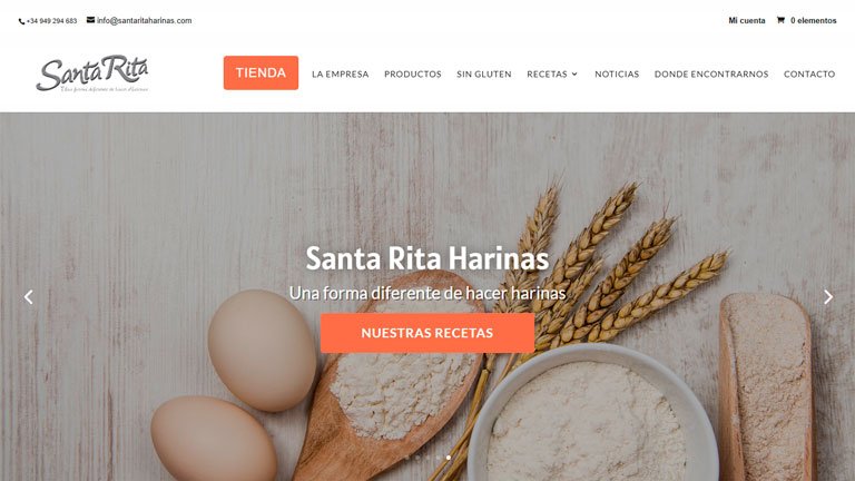 Web SantaRita Harinas