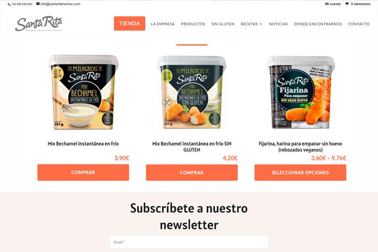 Web SantaRita Harinas